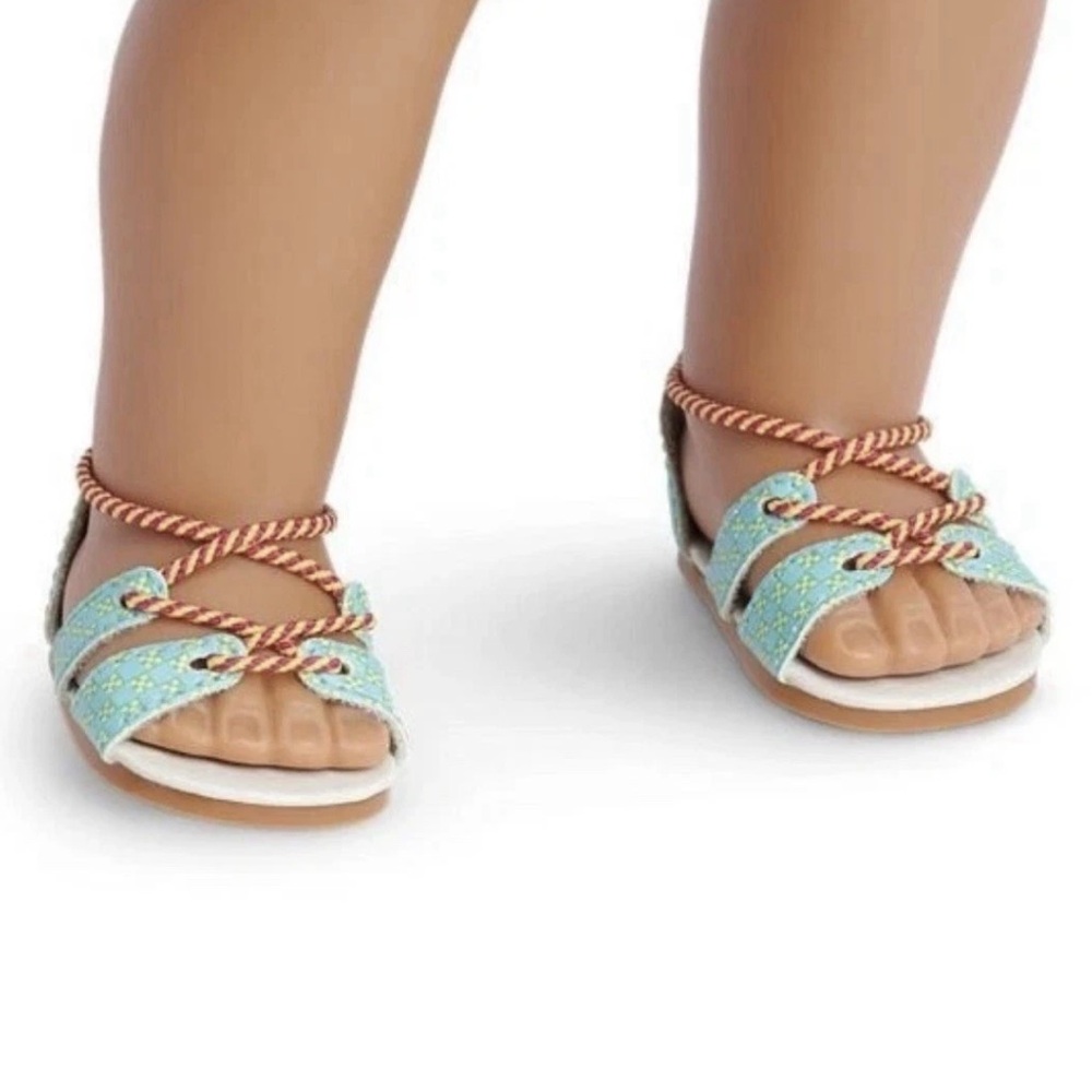 American Girl 18" Doll LEA CLARK Meet Sandals Shoes (2016 Girl of the Year)